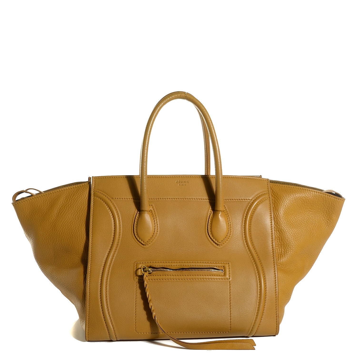 Celine Supple Calfskin Medium Phantom Luggage Curry 1 of 9