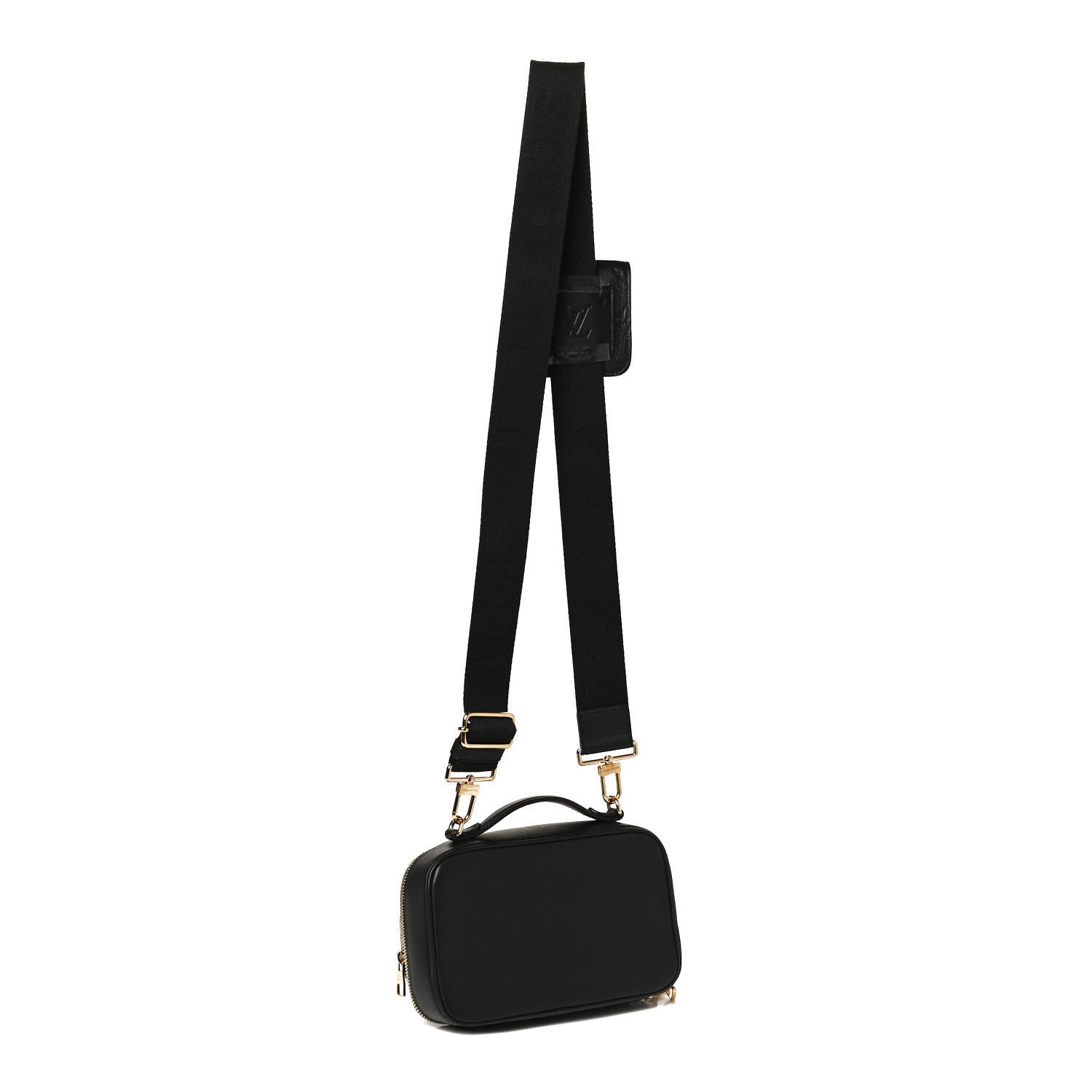 Louis Vuitton Calfskin Monogram Embossed Utility Crossbody Black 3 of 12