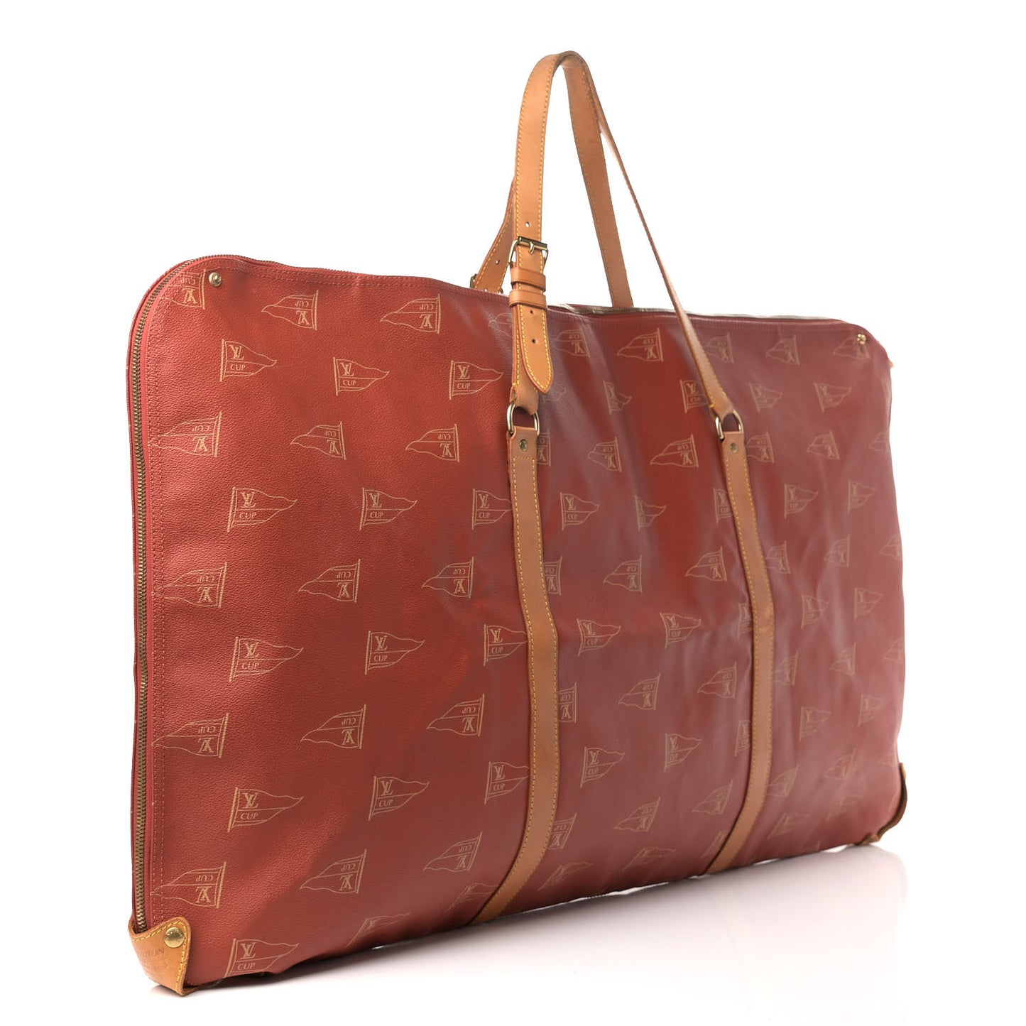 Coated Canvas Americas Cup Garment Bag Red