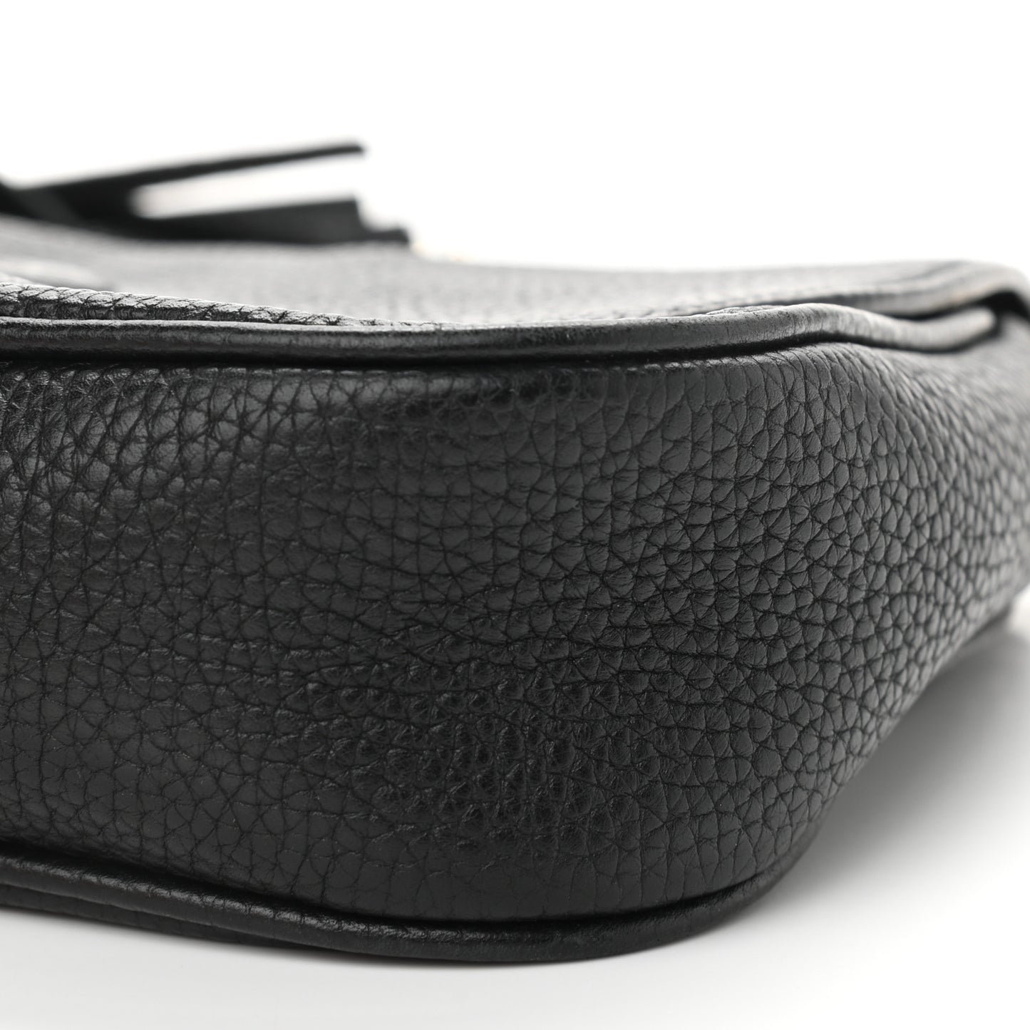 Pebbled Calfskin Medium Soho Flap Crossbody Black