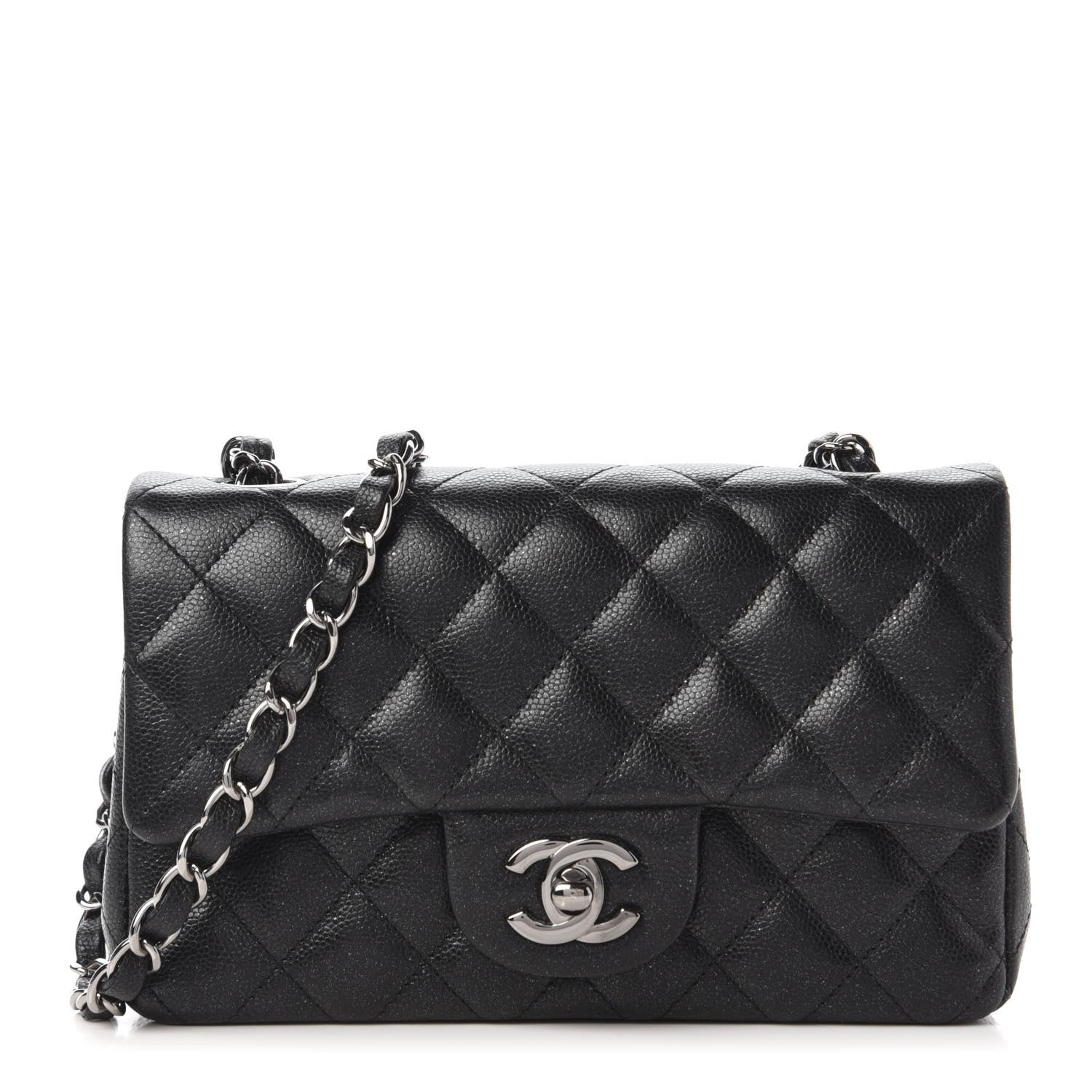 Chanel Iridescent Caviar Quilted Mini Rectangular Flap Black 1 of 10