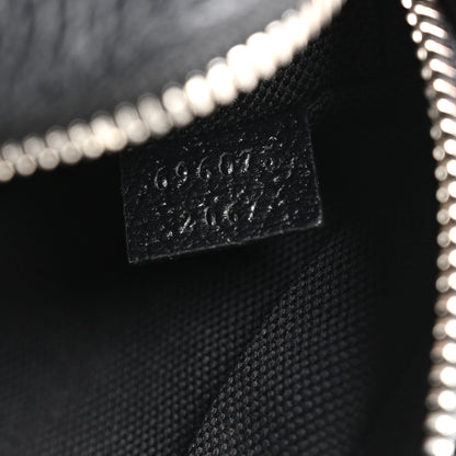 Gucci Monogram Jumbo GG Textured Dollar Calfskin Web Mini Crossbody Bag Black 7 of 10