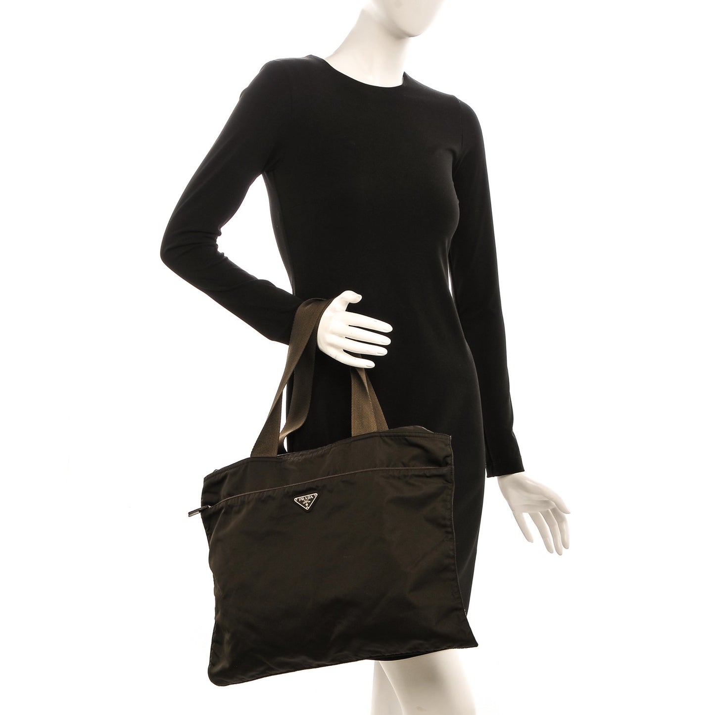 Tessuto Nylon Tote Brown