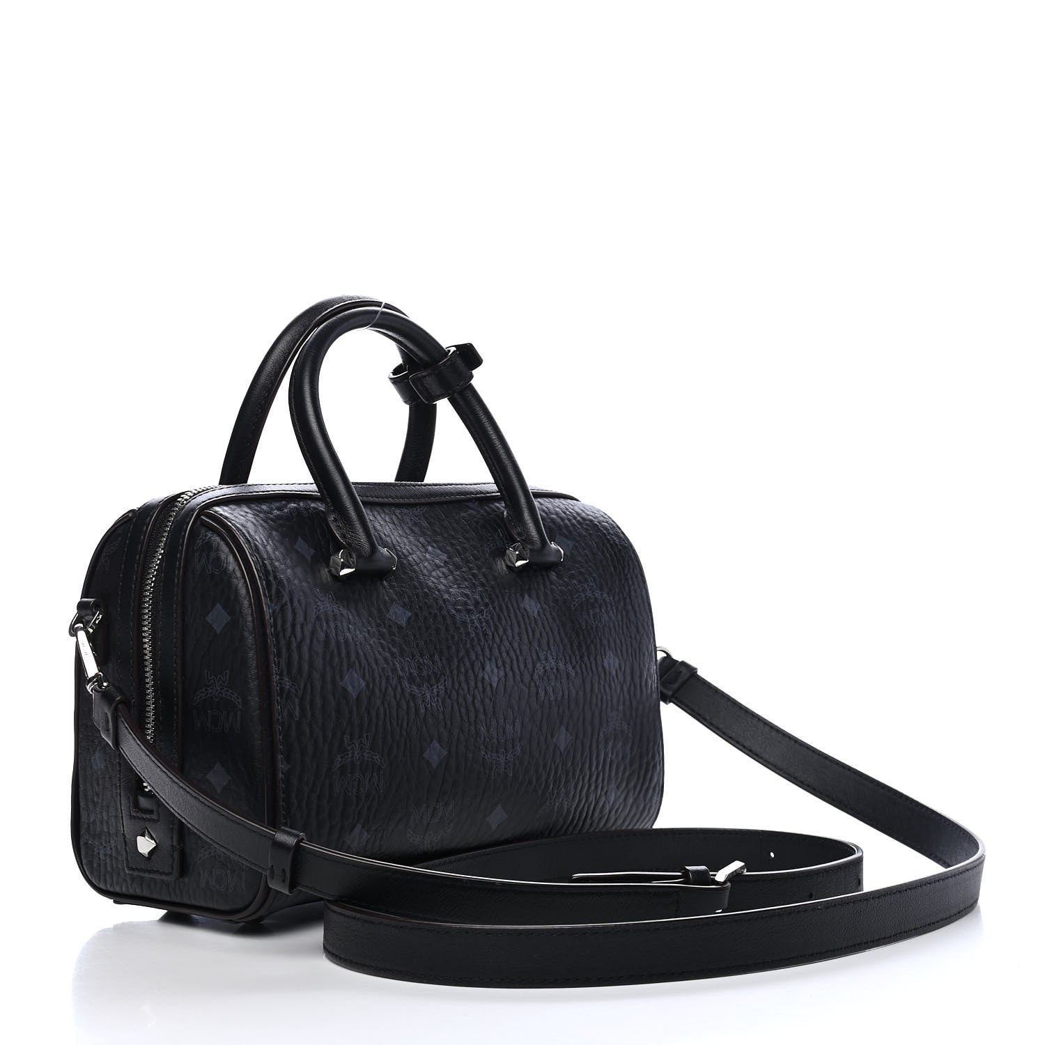 MCM Visetos Essential Boston Bag Black 3 of 8