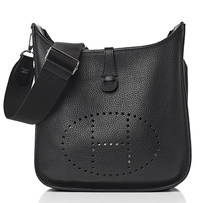Hermes Taurillon Clemence Evelyne III PM Black 1 of 11
