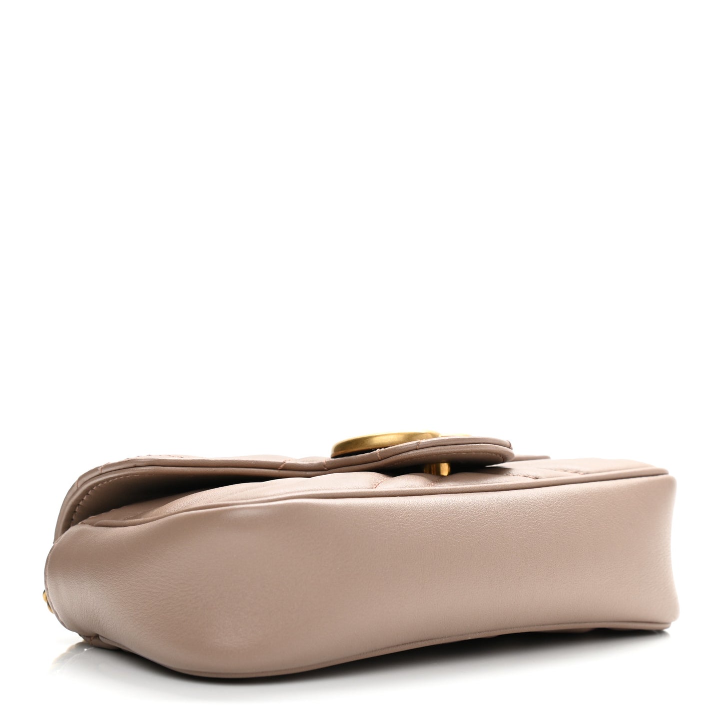 Calfskin Matelasse Super Mini GG Marmont Shoulder Bag Porcelain Rose