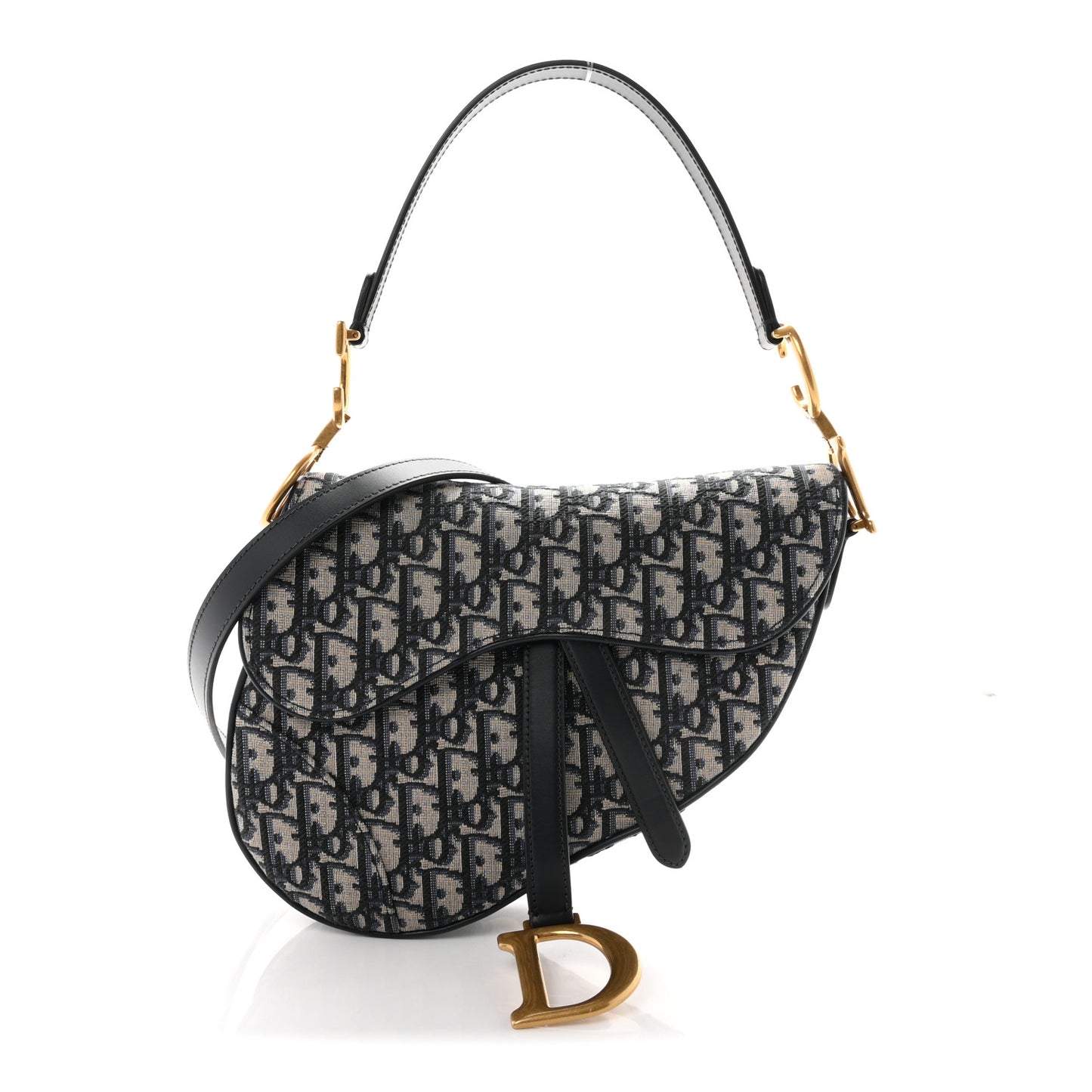 Oblique Saddle Bag With Strap Blue
