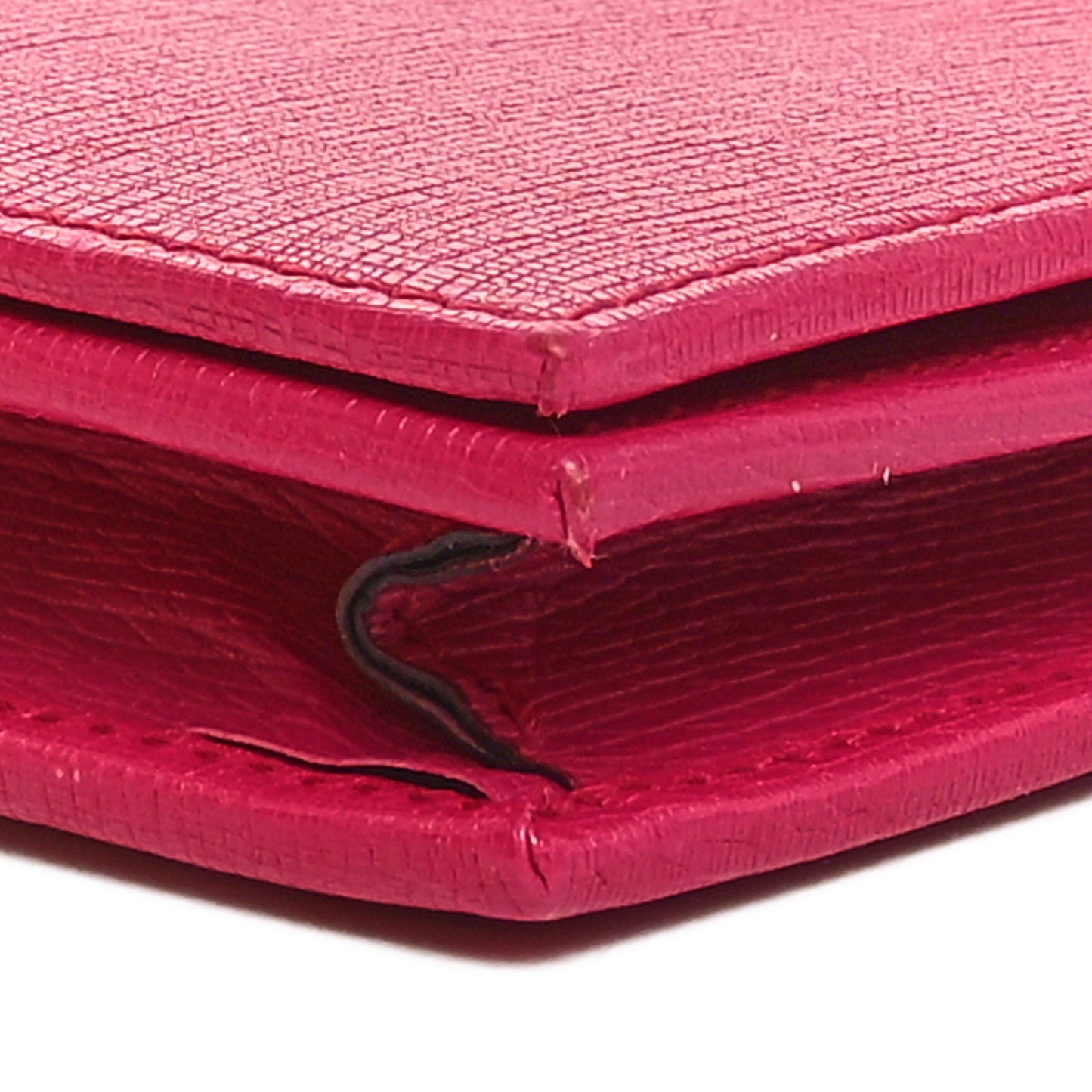 Textured Calfskin Medium Betty Chain Wallet Blossom