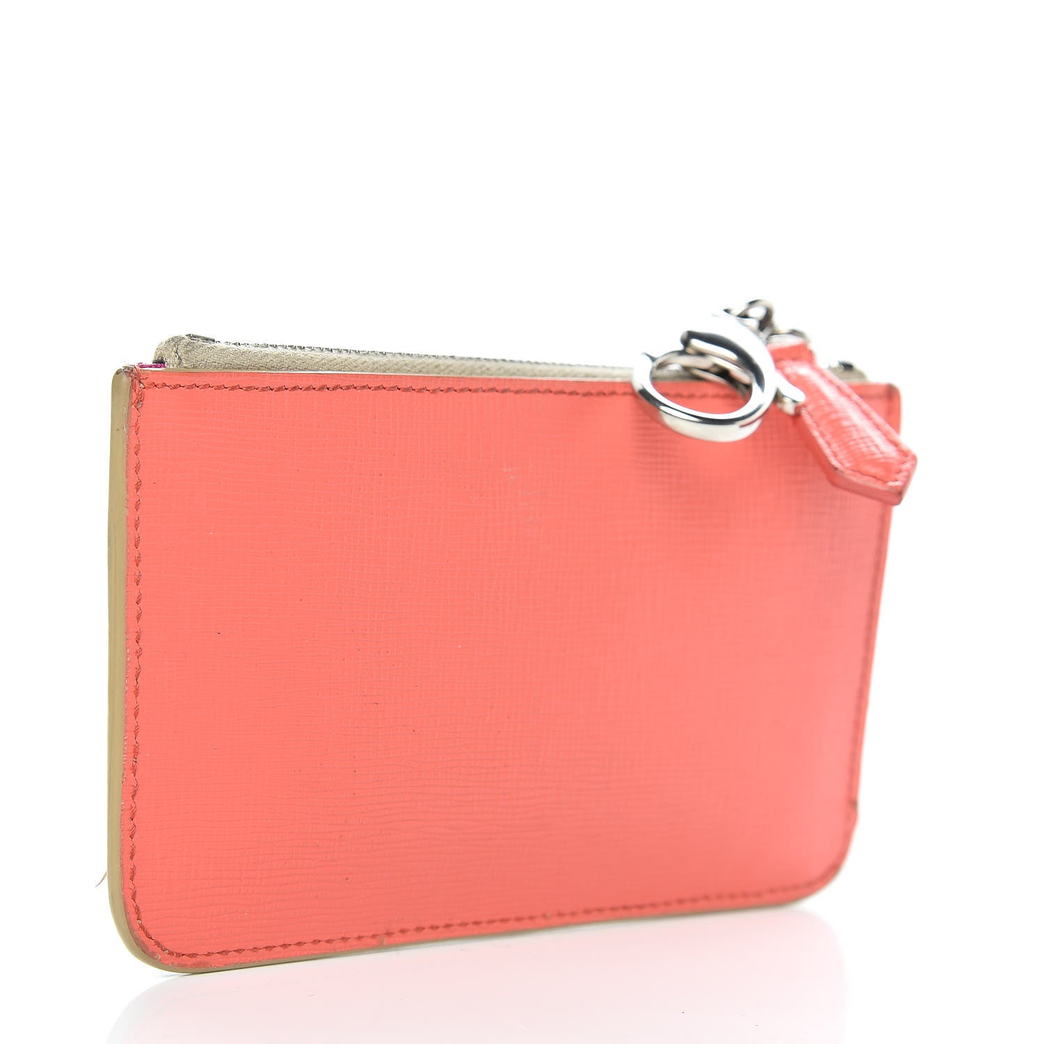 Fendi Saffiano Crystal Eye Monster Coin Pouch Key Case Bellini Multicolor 3 of 10