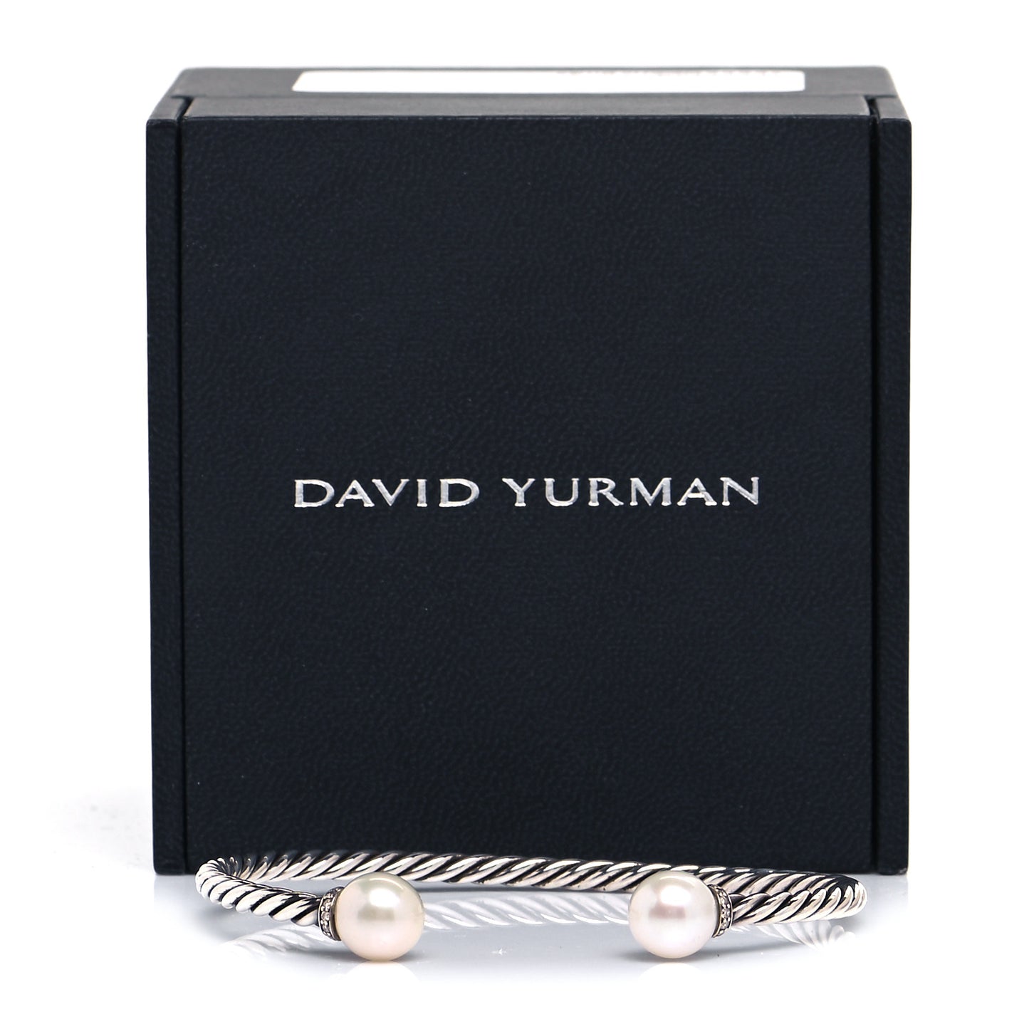 Sterling Silver Diamond Pearl 9mm Solari Bracelet