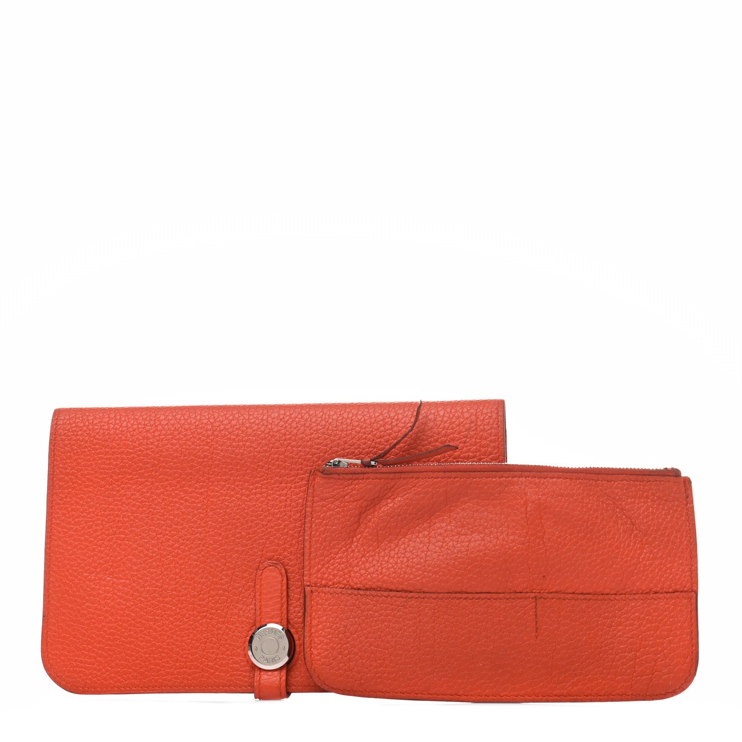 Hermes Togo Dogon Duo Wallet Capucine 3 of 13