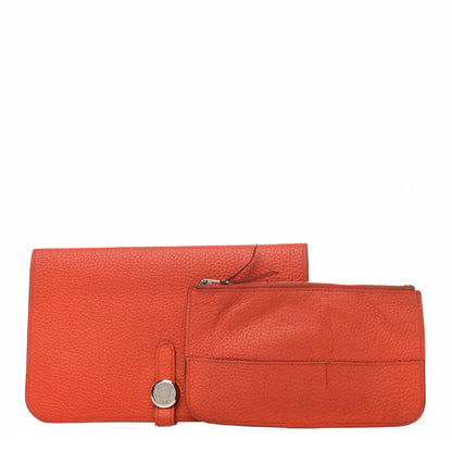 Hermes Togo Dogon Duo Wallet Capucine 3 of 13