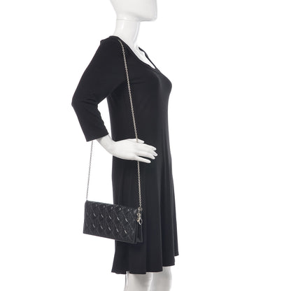 Christian Dior Lambskin Cannage Lady Dior Convertible Clutch Black 2 of 11