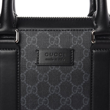 Gucci GG Supreme Monogram Appia Calfskin Web Briefcase Black 8 of 10