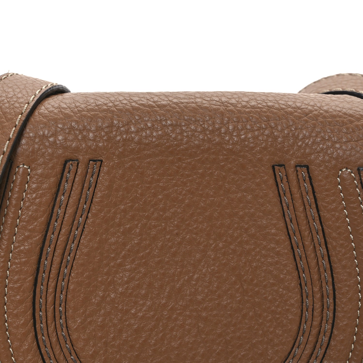Chloe Calfskin Mini Marcie Round Crossbody Bag Nut 9 of 13
