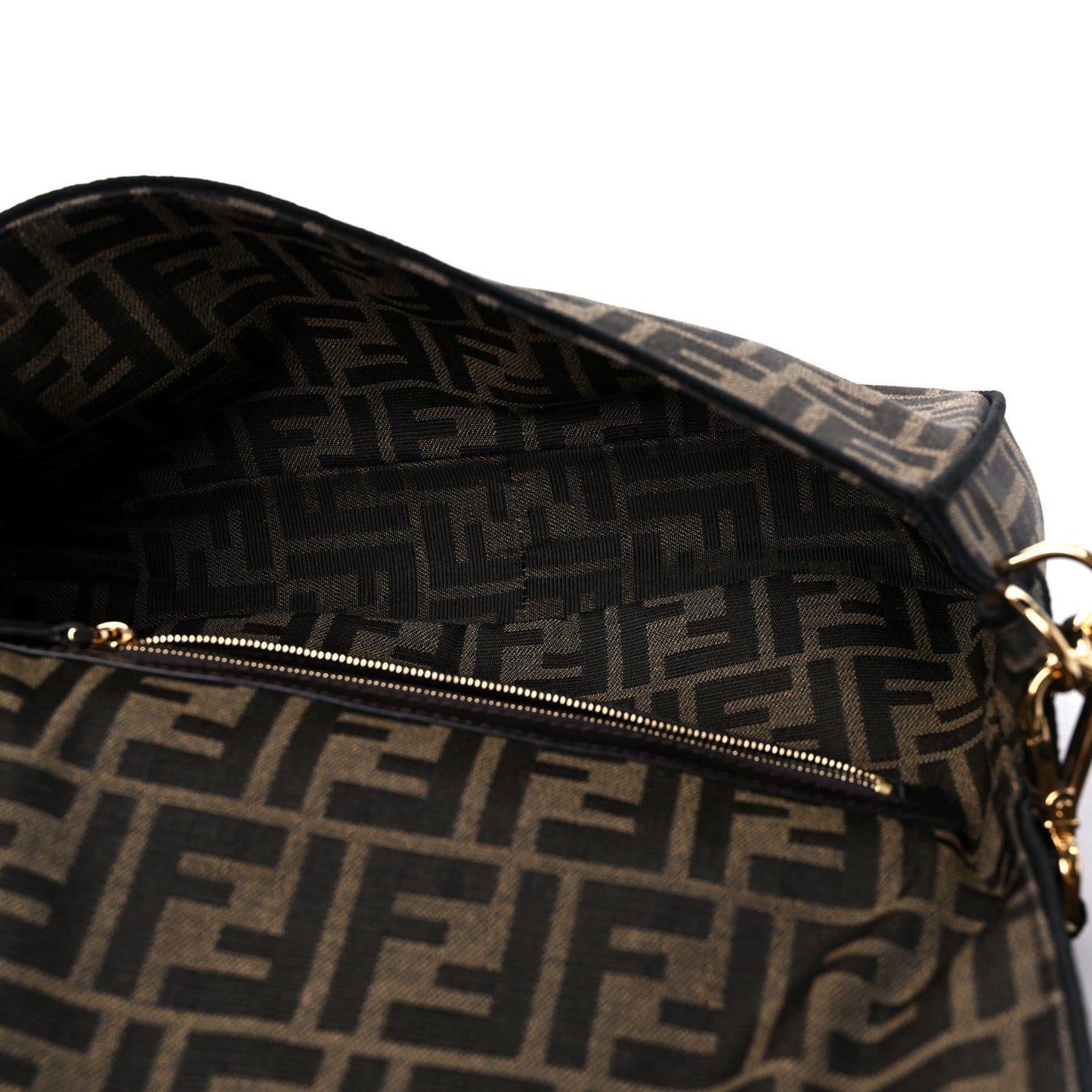 Fabric Jacquard FF 1974 Medium Baguette Tobacco Moro Black