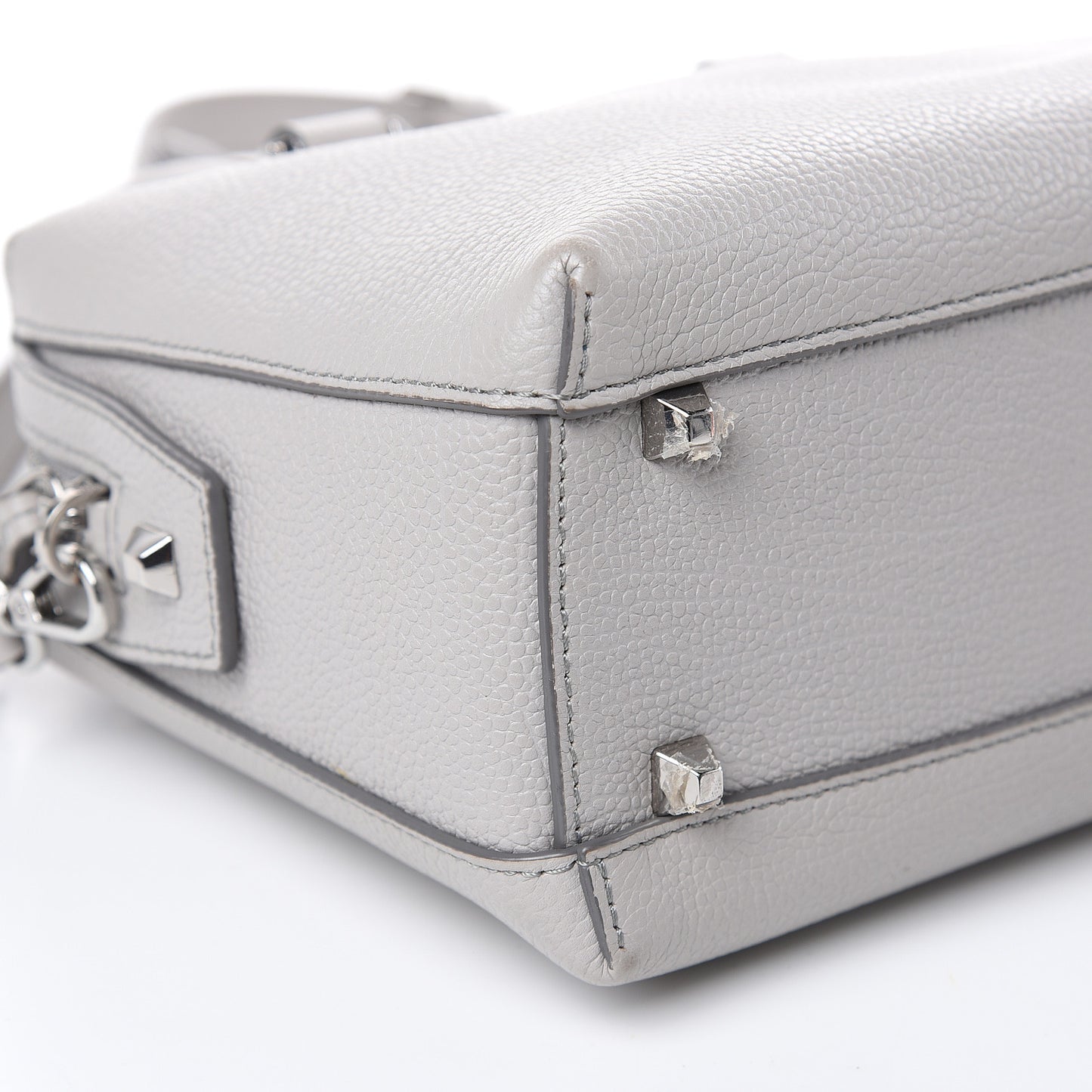 Grained Calfskin Small Ella Boston Dove