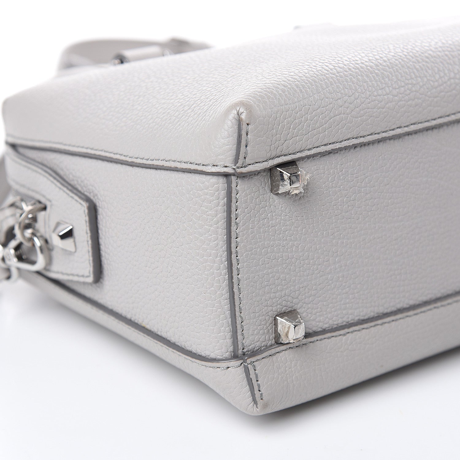 MCM Grained Calfskin Small Ella Boston Dove 8 of 11