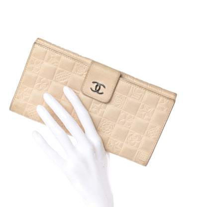 Chanel Lambskin Precious Symbols Wallet Beige 2 of 19