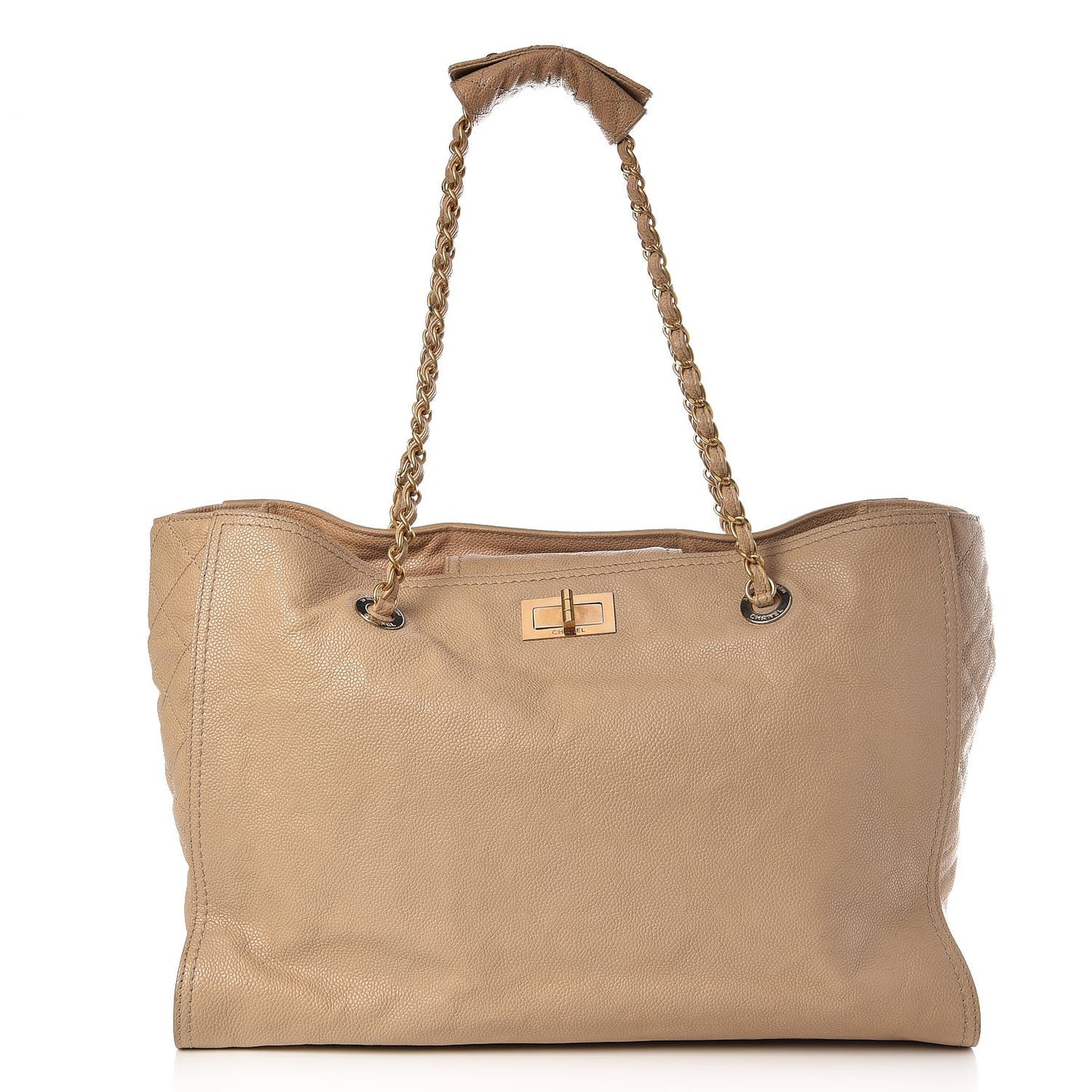 Caviar Large Edy Reissue Tote Beige