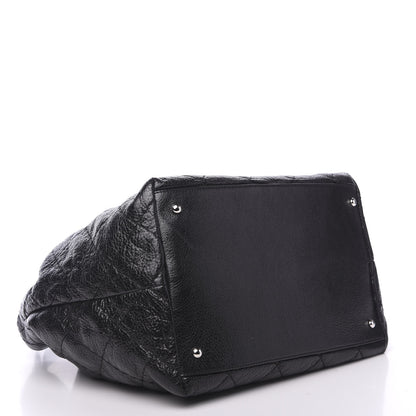 Chanel Glazed Calfskin On The Road Drawstring Tote Black 3 of 9