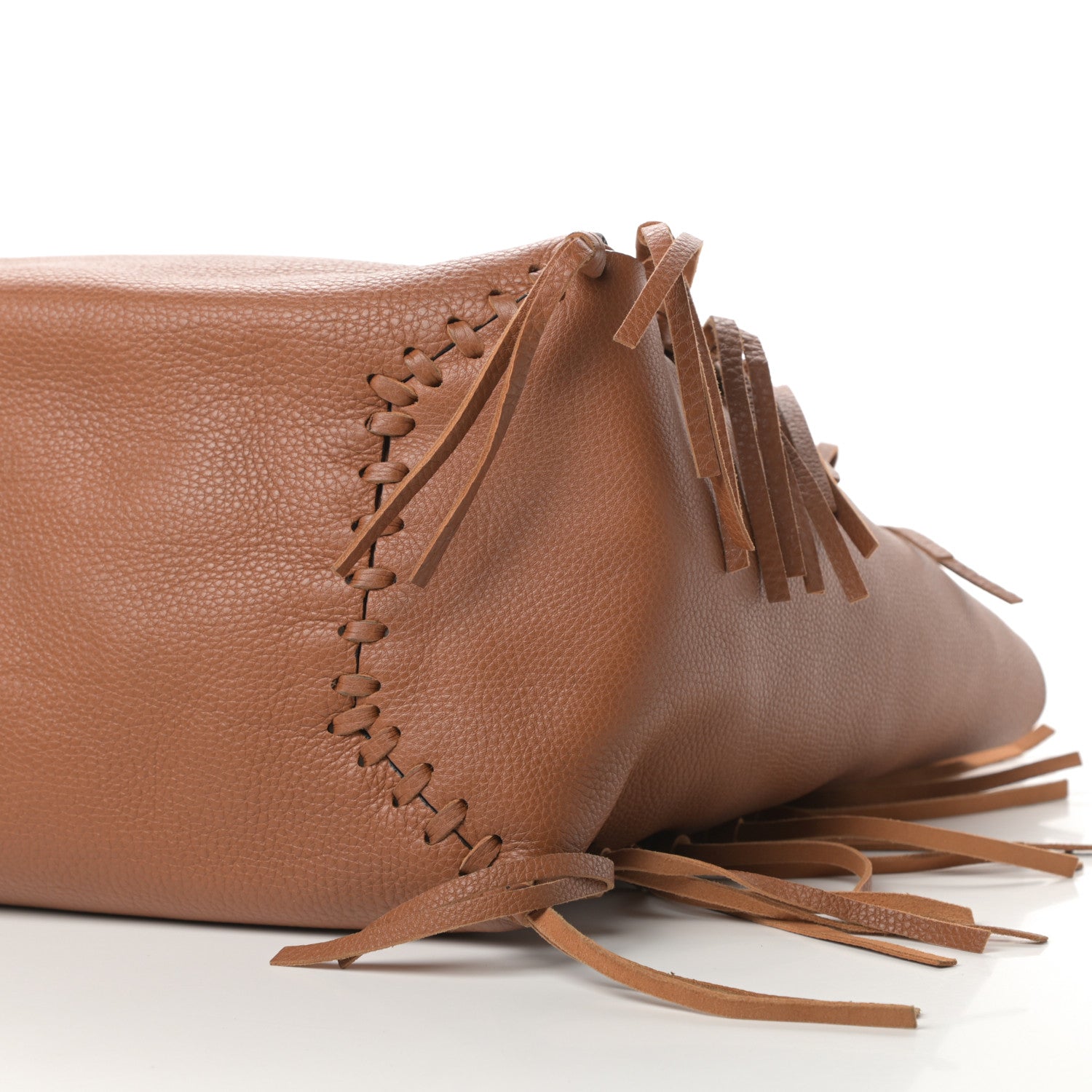 Valentino Garavani Grained Calfskin C-Rockee Fringe Tote Light Cuir 9 of 9