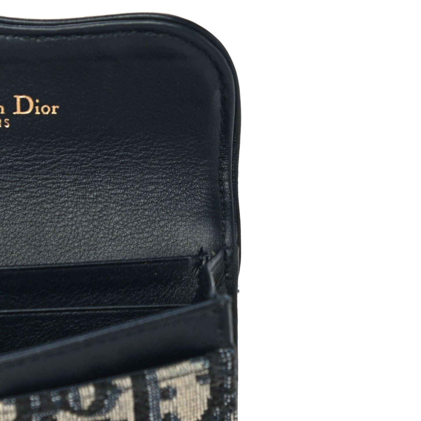 Oblique Saddle Card Holder Blue