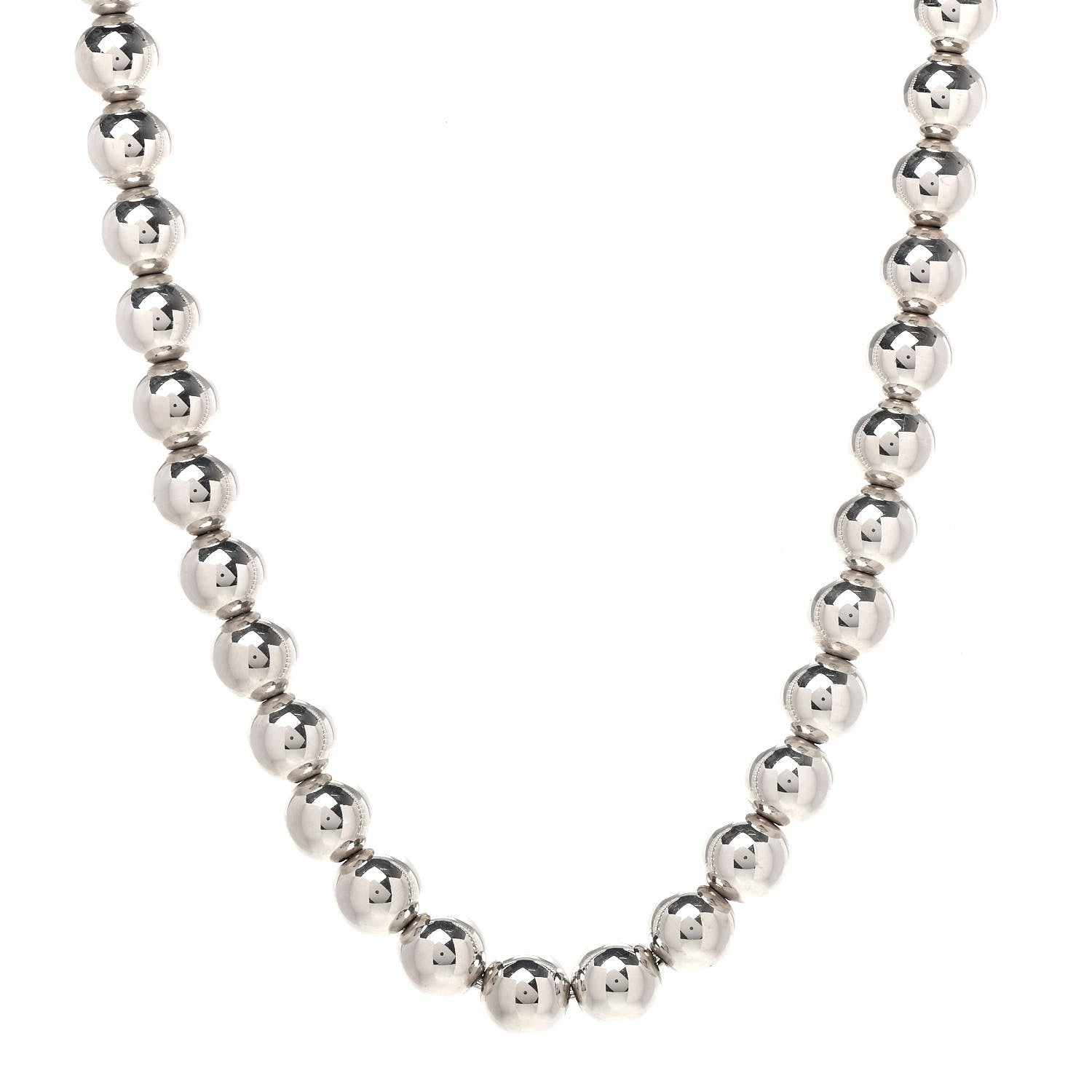 Tiffany Sterling Silver 10mm HardWear Ball Necklace 1 of 5