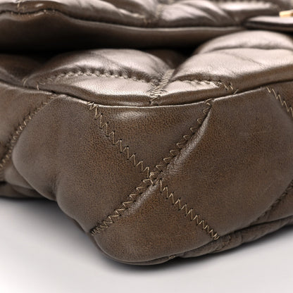 Chanel Calfskin Small Bubble Quilt Flap Brown 9 of 13