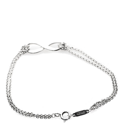 Tiffany Sterling Silver Infinity Double Chain Bracelet 2 of 5