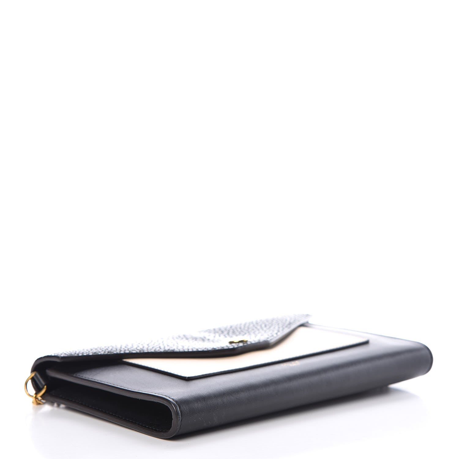 Celine Stingray Shiny Calfskin Clutch on a Chain Black 4 of 9