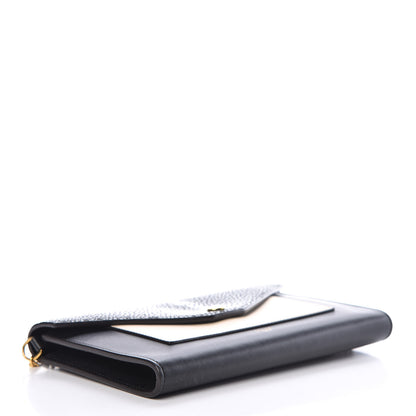 Celine Stingray Shiny Calfskin Clutch on a Chain Black 4 of 9