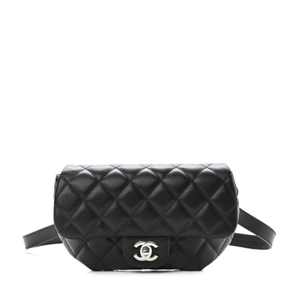 Chanel Calfskin Quilted CC Uniform Flap Belt Bag Black 1 of 11