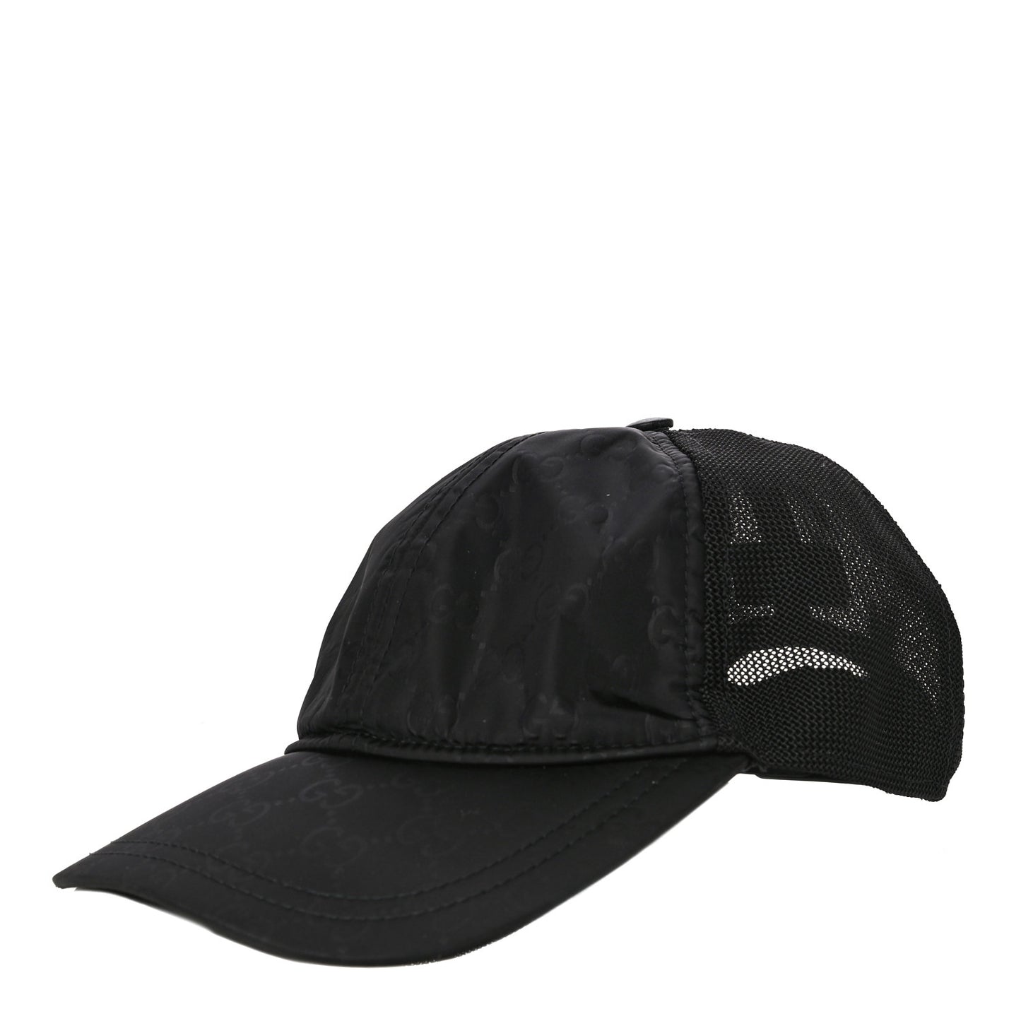 Nylon Monogram Baseball Hat L Black