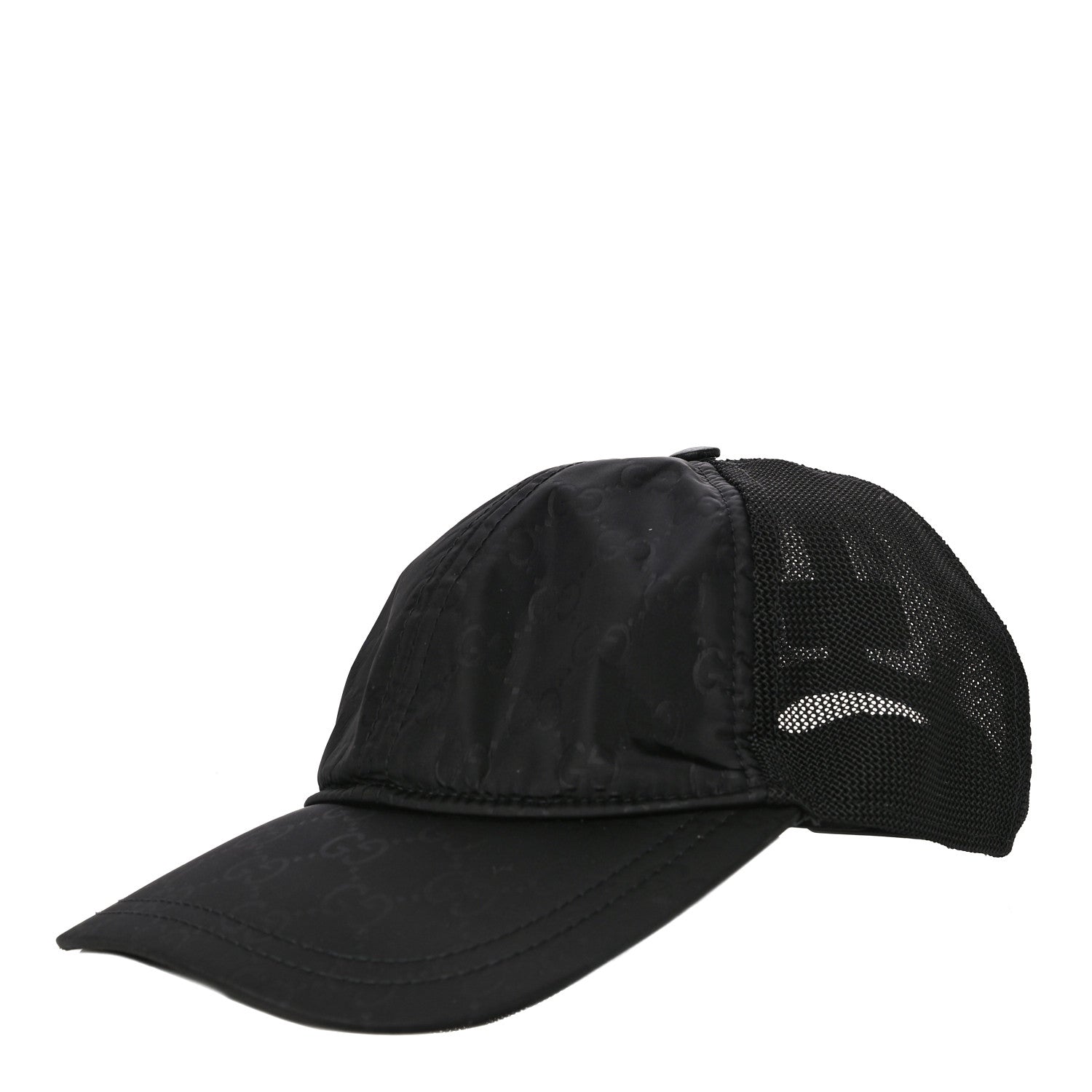 Gucci Nylon Monogram Baseball Hat L Black 1 of 8