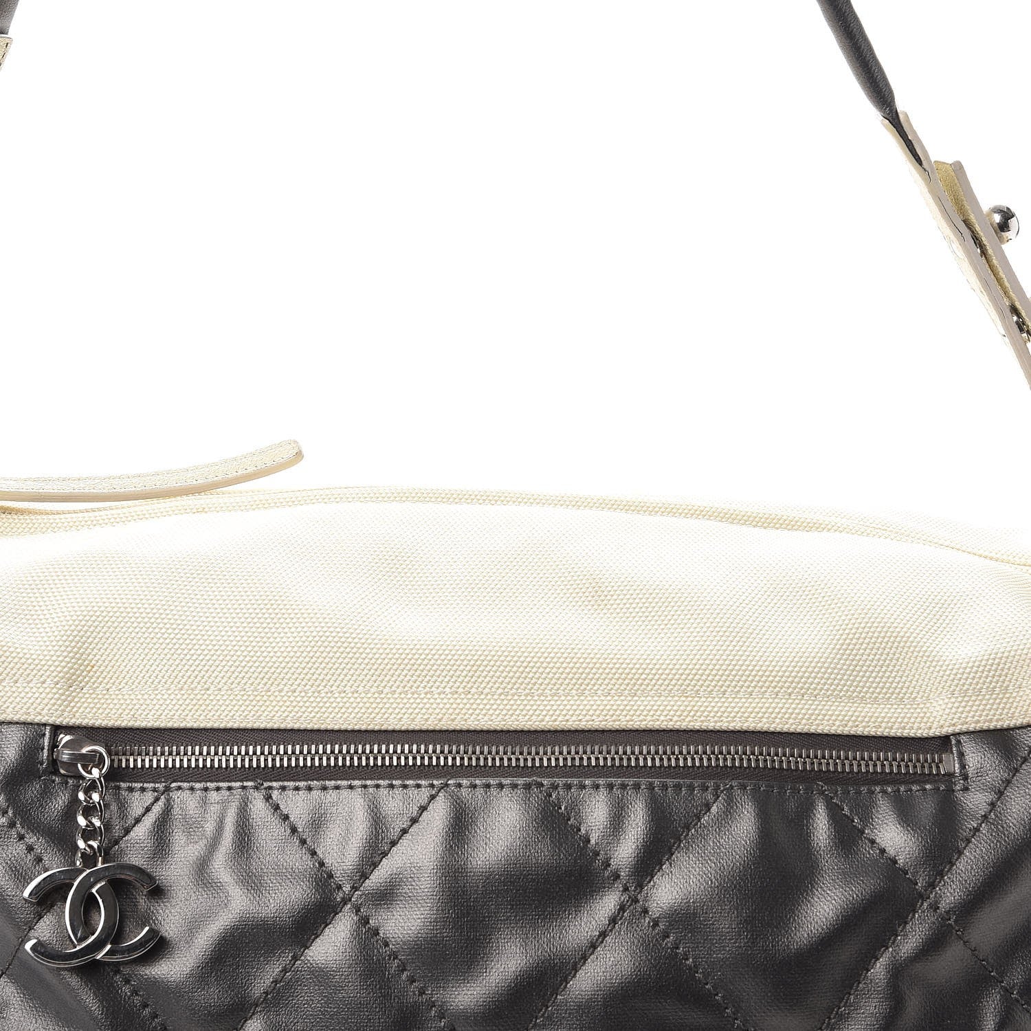 Chanel Coated Canvas Paris Biarritz Hobo Silver 11 of 15