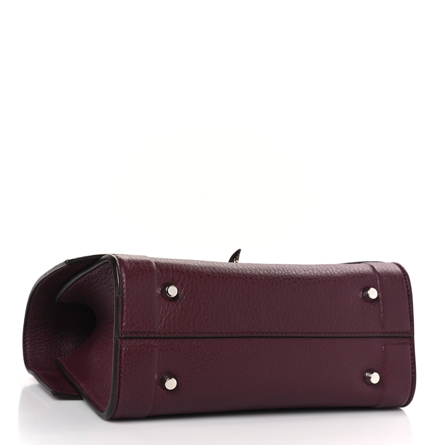 Grained Calfskin Mini Shark Lock Oxblood Red