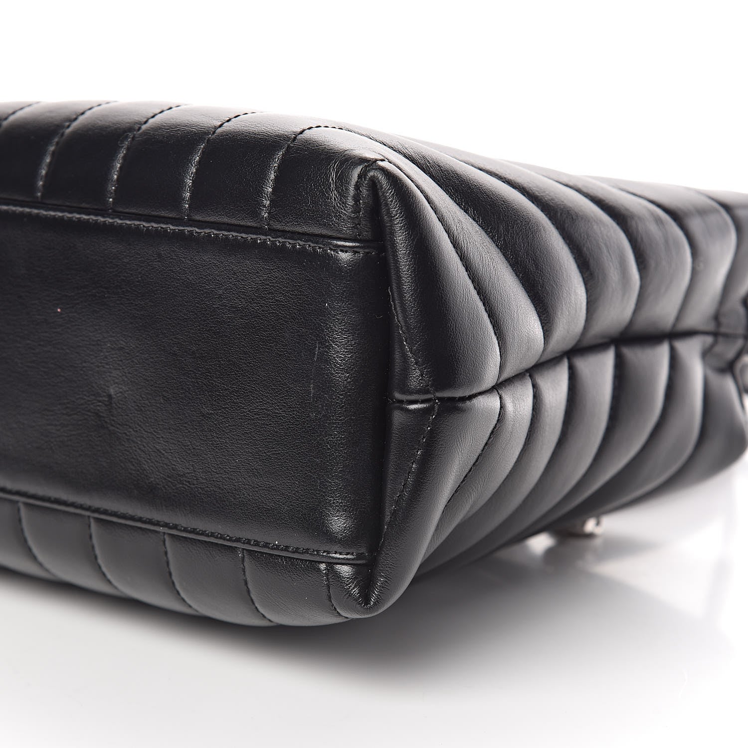 Saint Laurent Calfskin Y Quilted Monogram Small Loulou Shopper Black 9 of 10