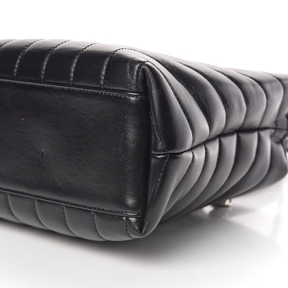 Saint Laurent Calfskin Y Quilted Monogram Small Loulou Shopper Black 9 of 10