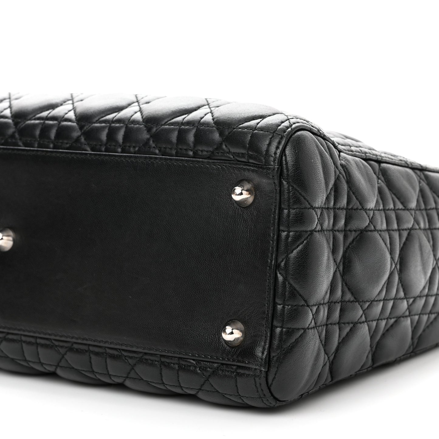 Lambskin Cannage Large Lady Dior Black