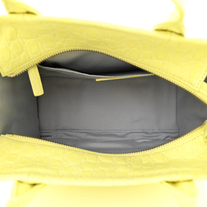 Marc Jacobs Croc Embossed Small The Tote Bag Tender Yellow 5 of 14