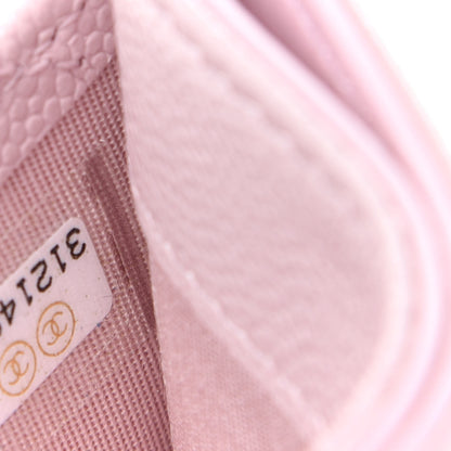 Chanel Caviar Quilted Card Holder Pink 7 of 8