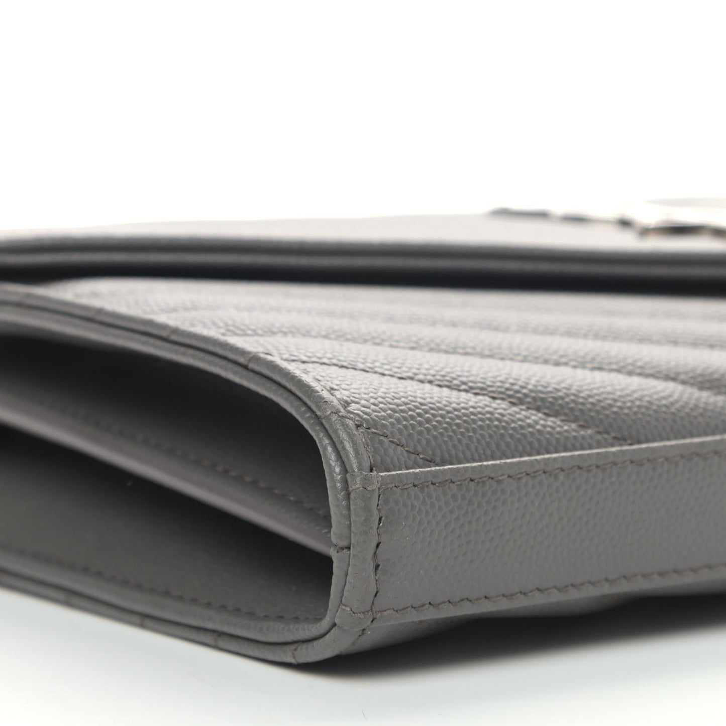 Grain De Poudre Matelasse Chevron Monogram Chain Wallet Earth