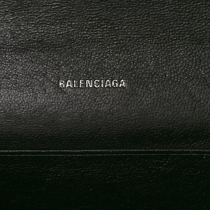 Balenciaga Grained Calfskin Logo Everyday Phone Holder Wallet On Chain Black White 6 of 10