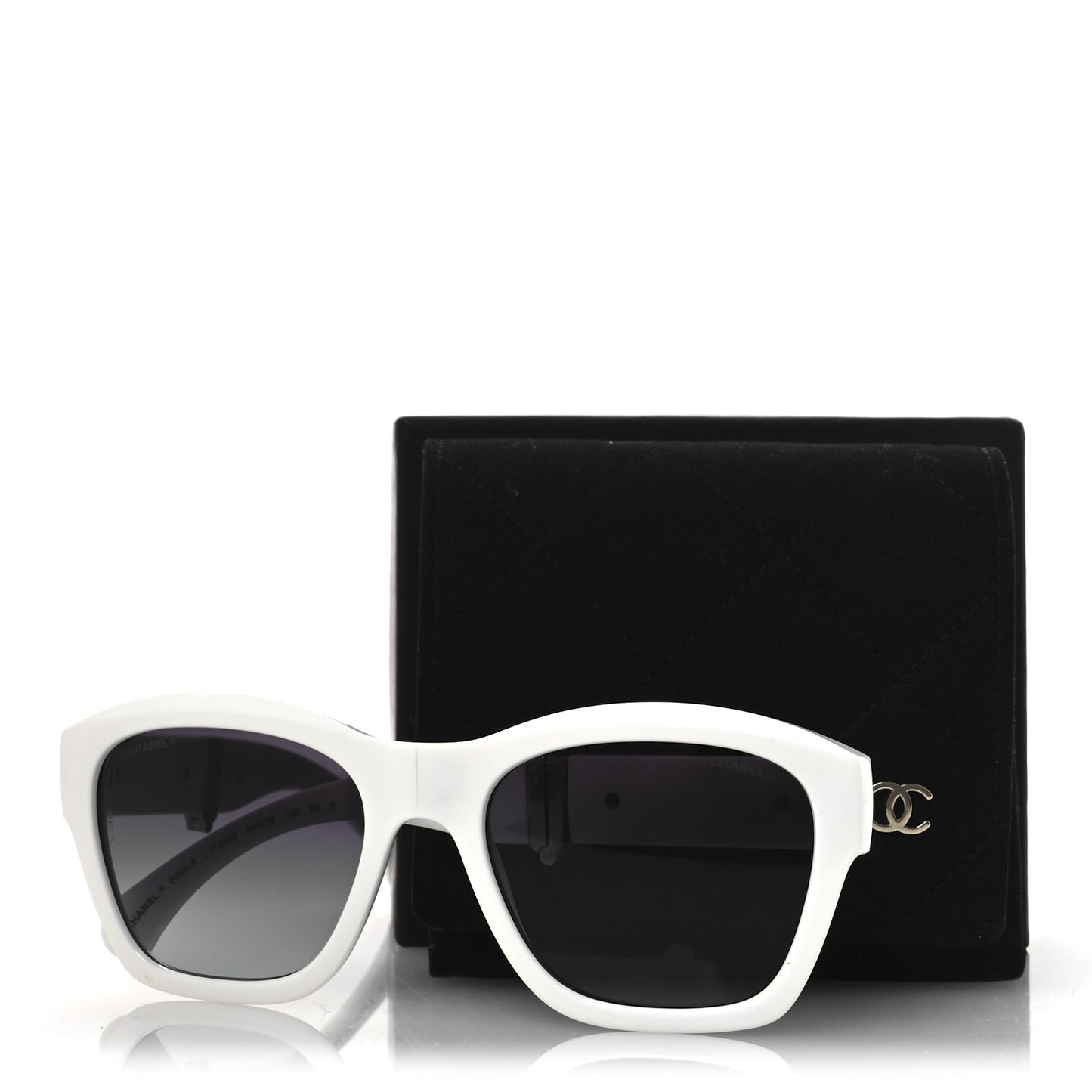 Acetate Metal Square Folding Sunglasses 6055-B White