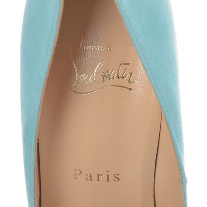 Christian Louboutin Suede Flo 120 Pumps 38 Aquamarine 7 of 8