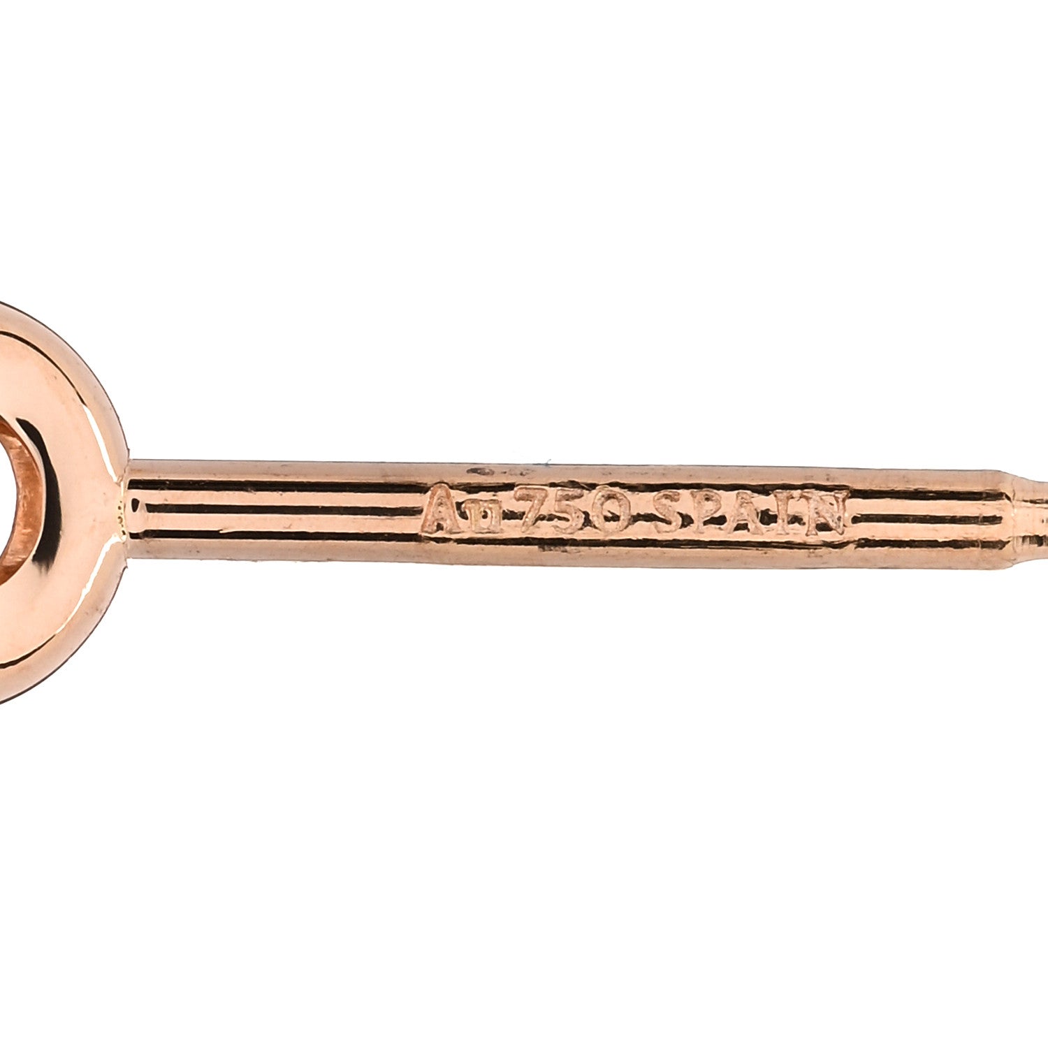 Tiffany 18K Rose Gold Diamond .06ctw Elsa Peretti Diamonds By The Yard Earrings 4 of 4