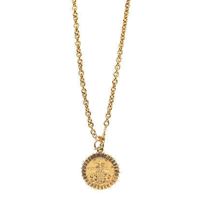 Chanel Metal Medallion CC Chain Necklace Gold 1 of 7