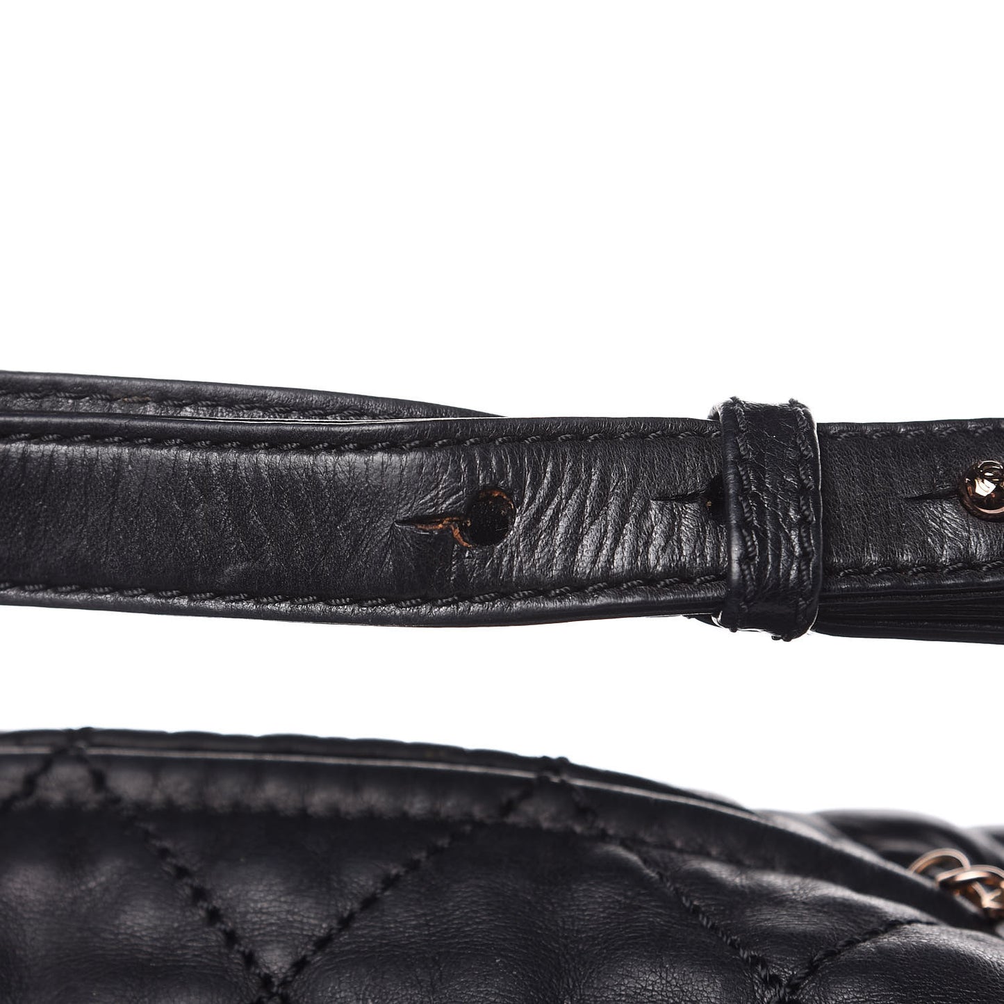 Lambskin Quilted Cloudy Bundle Hobo Black