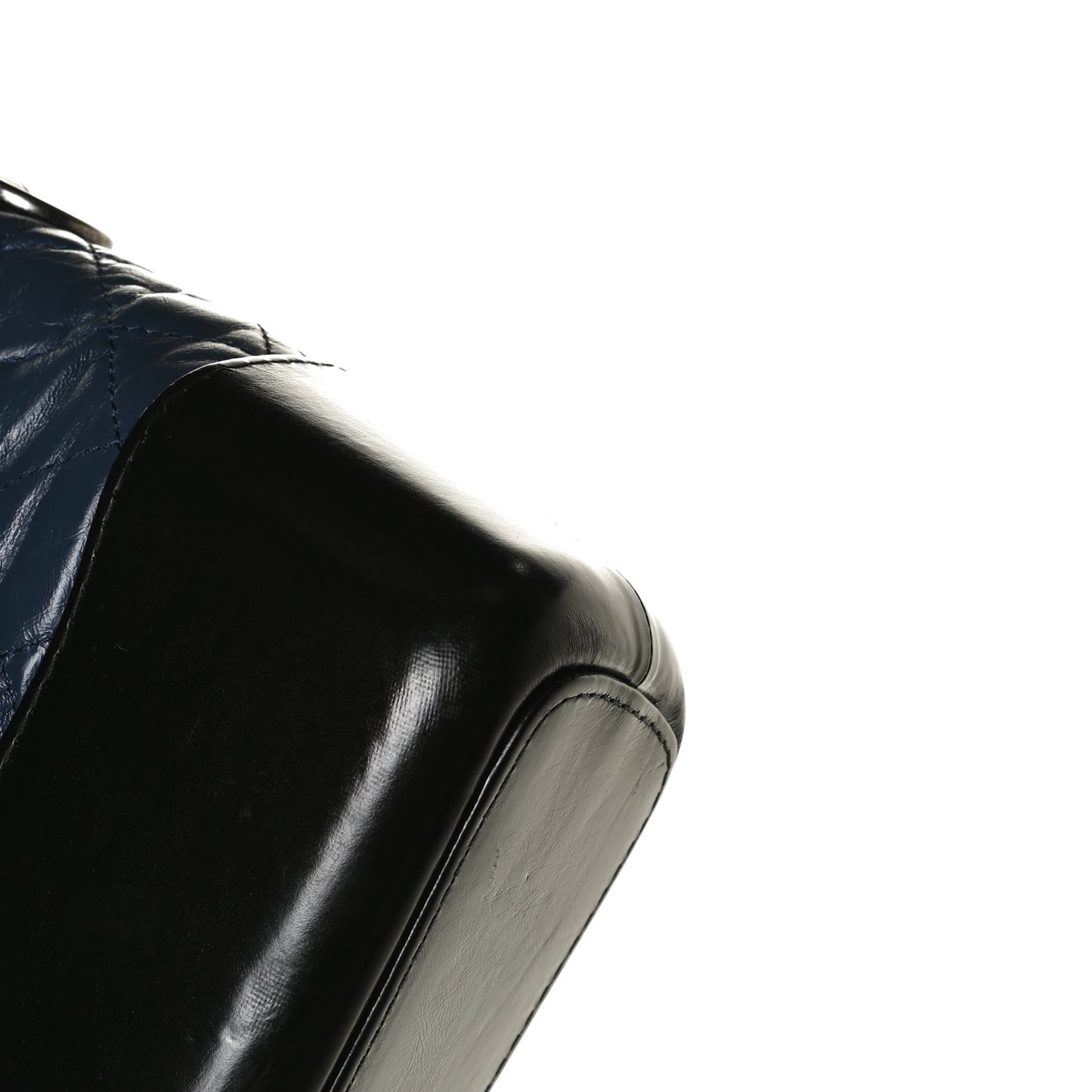 Aged Calfskin Quilted Medium Gabrielle Hobo Navy Black